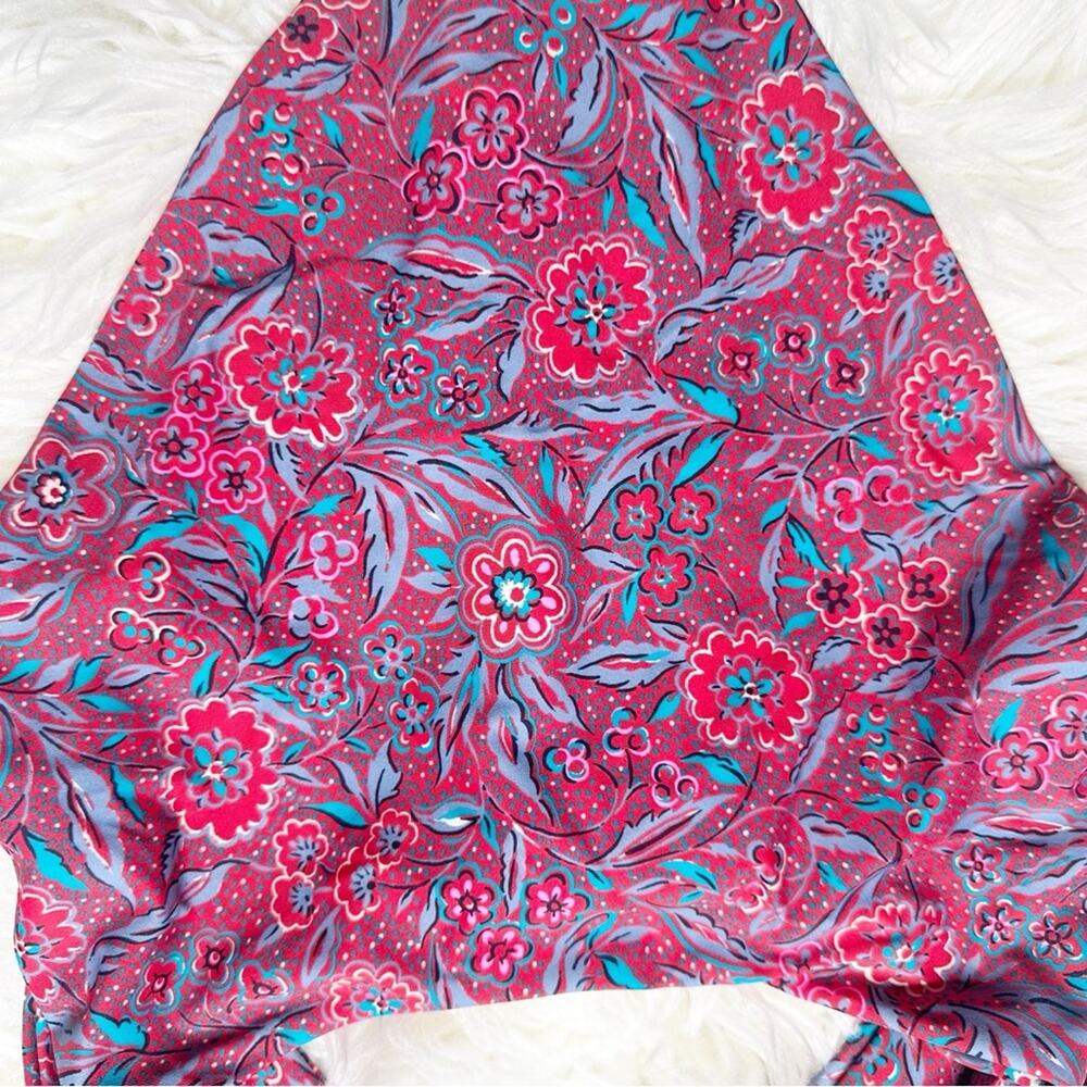 VERONICA BEARD New Aniston Swimsuit Spicy Floral Red Cutout One Piece Medium - Picture 6 of 8